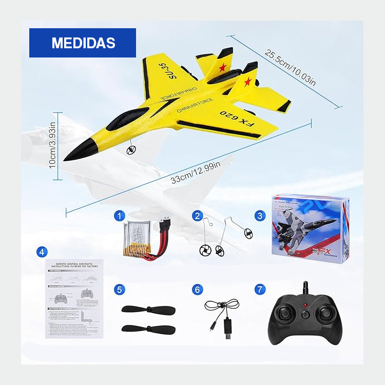 Avião de Controle Remoto Resistente a Choques - F18